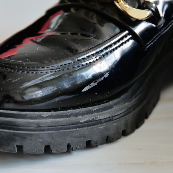I.N.C. INTERNATIONAL CONCEPTS Brea Chain-Trim Lug Sole Loafers size 9.5 M - Picture 8 of 10